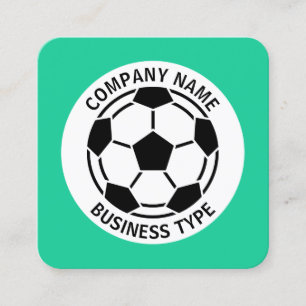 Football - Green #19CD99 Square Business Card