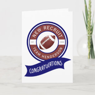 Football Gridiron Congratulations Baby Greeting Card