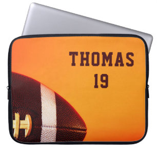 Football Gridiron Sports Personalised Name Laptop Sleeve