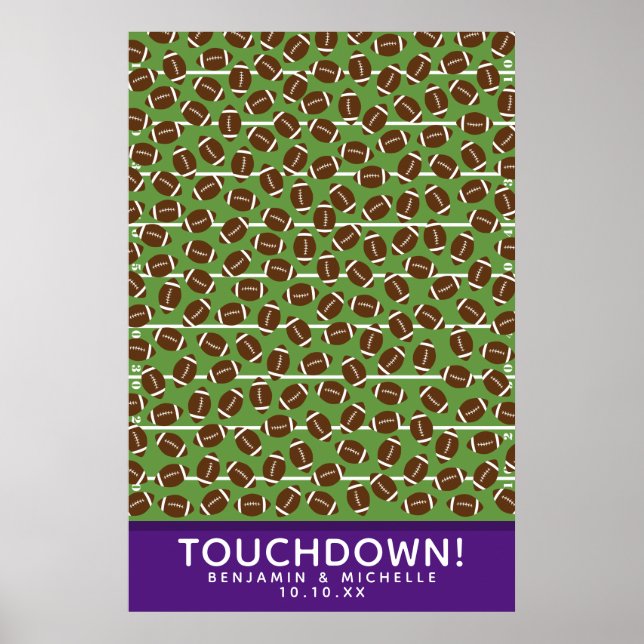 Football Guest Book Poster - 150 Spaces (Front)