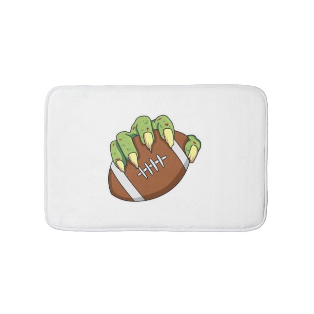 Football Halloween Design for a Football Fan Bath Mat (Front)