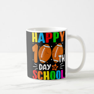 Football Happy 100th Day Of School Kids Teacher Coffee Mug