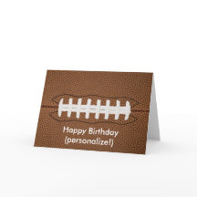 Football Happy Birthday Card