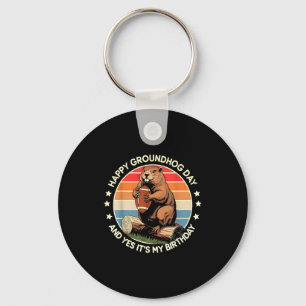 Football Happy Groundhog Day And Yes It’s My Birth Key Ring