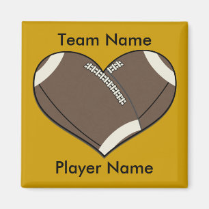 Football Heart Magnet