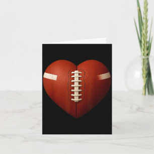 Football Heart Shape American Football Valentines Card