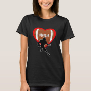 Football Heart Sport Love Anti Valentines Day T-Shirt