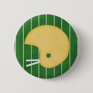 Football helmet 6 cm round badge
