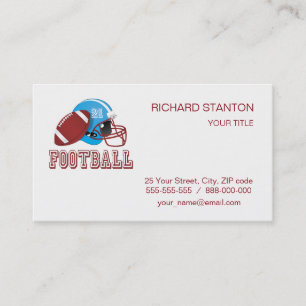 Football helmet and ball business card