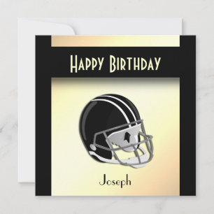 Football Helmet Birthday Party Invitation