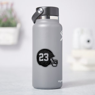 Football helmet custom number black