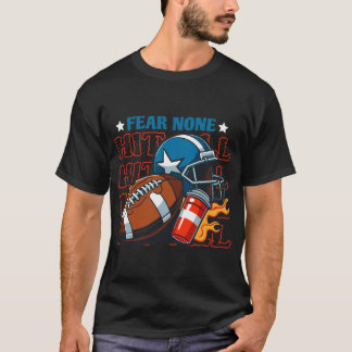 Football Helmet Fire Burst T-Shirt