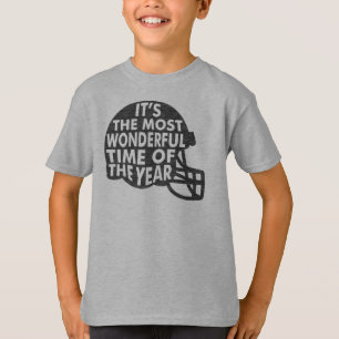 Football Helmet It's The Most Wonderfu Gray T-Shirt