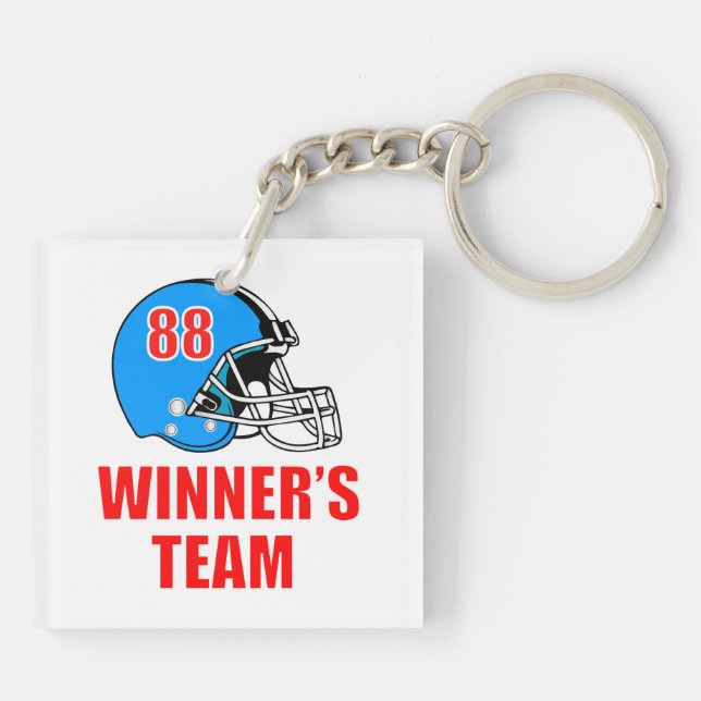 Football helmet key ring (Back)