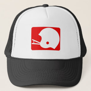 football helmet logo trucker hat