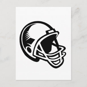 Football helmet logos postcard