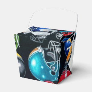 Football Helmet Pattern Take Out Favour Box