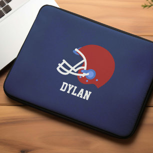 Football Helmet Personalised Boys Laptop Sleeve