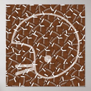 Football helmet poster