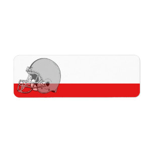 Football Helmet Sport Label Return Address Label