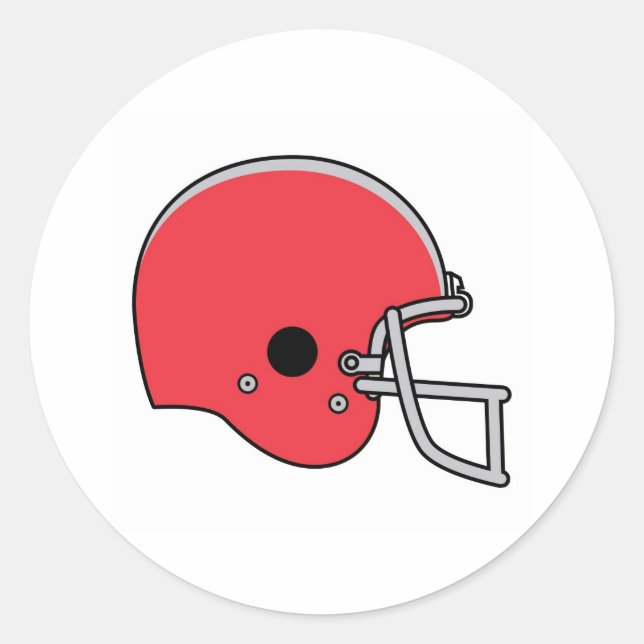 football helmets classic round sticker (Front)