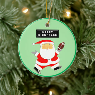 Football Holiday Collectable Ceramic Ornament