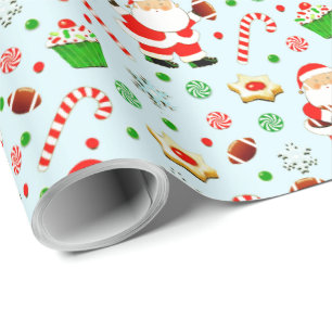 Football Holiday Gift Wrapping Paper