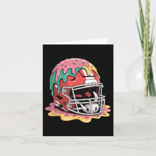 Football Ice Cream Drip _ Helmet Dripping Ice Crea Card