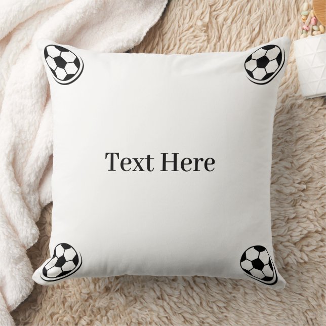Football image Custom Text Printed Personalised  Cushion (Blanket)