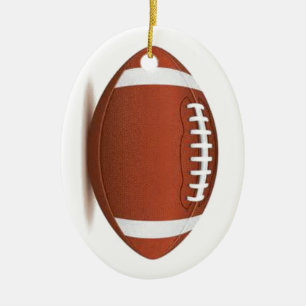 FOOTBALL IMAGE ON ITEMS CERAMIC TREE DECORATION