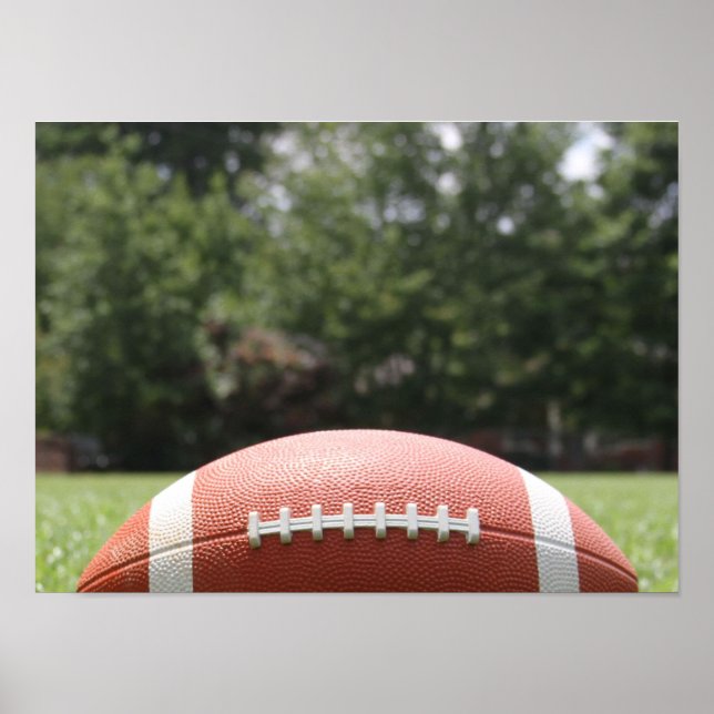 Football in Grass, Closeup Poster (Front)