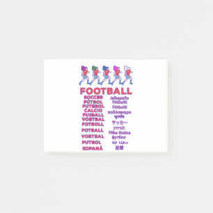 Football in Multiple Languages -Fußball Calcio Soc Post-it Notes