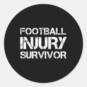 Football Injury Survivor Classic Round Sticker