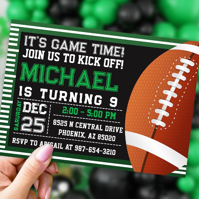Football invitation, Football Birthday Invitation (Creator Uploaded)