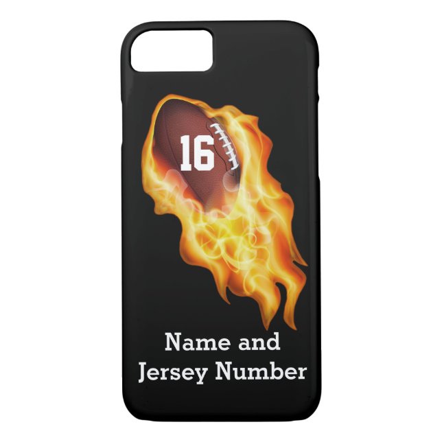 Football iPhone 7 Cases Personalised NAME, NUMBER (Back)