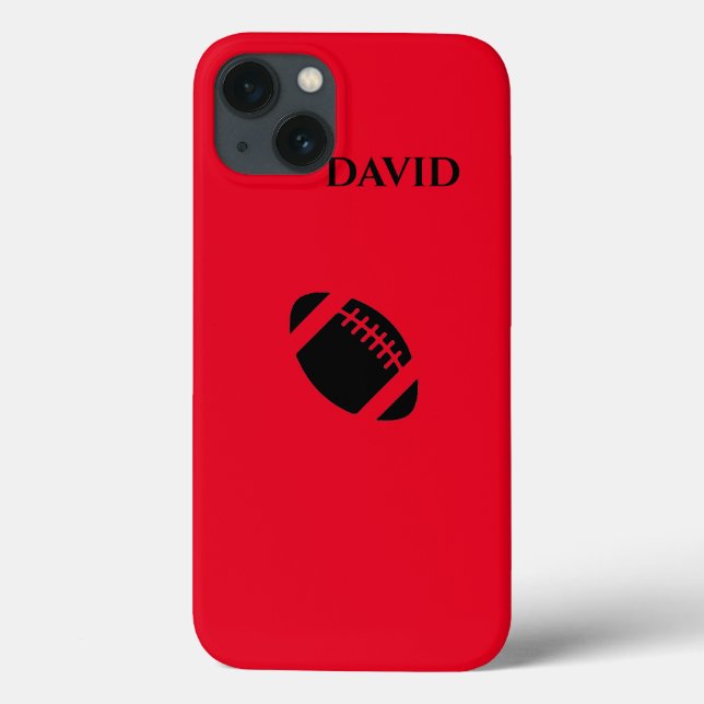 Football iPhone/iPad case with personalised name. (Back)