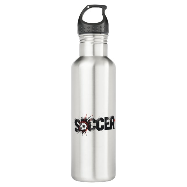 Football Is Life – Modern Soccer Typography Design 710 Ml Water Bottle (Front)