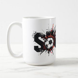 Football Is Life – Modern Soccer Typography Design Coffee Mug