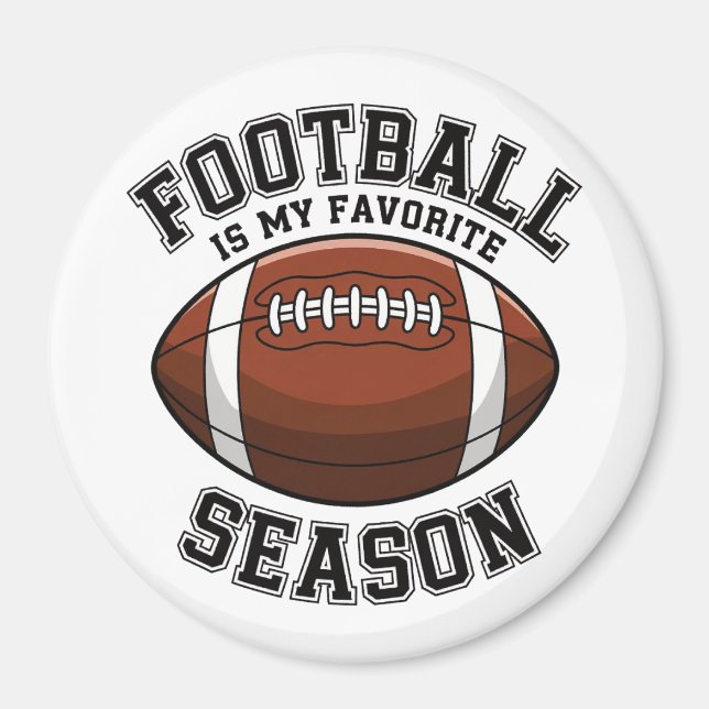 Football is my favourite season magnet (Front)