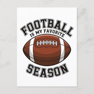 Football is my favourite season postcard