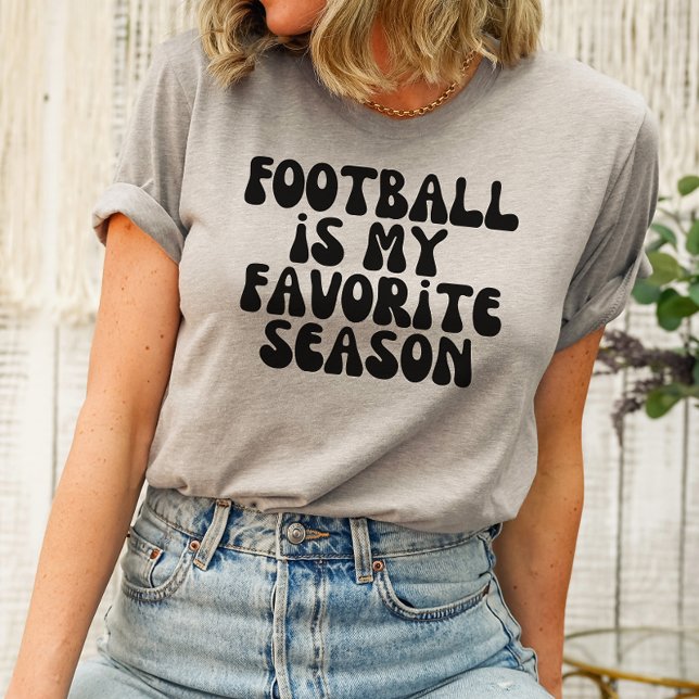 Football Is My Favourite Season Shirt – Groovy Fal (Celebrate the gridiron with our "Football is My Favorite Season Groovy" Shirt – a stylish declaratio)