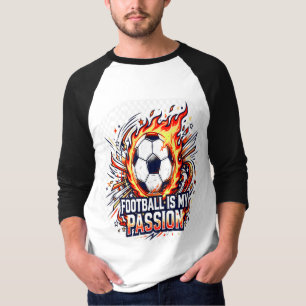 Football Is My Passion T-Shirt Soccer Fan Graphi