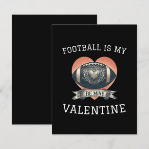 Football is My Valentine Enclosure Card