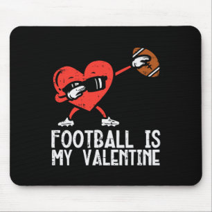 Football Is My Valentine Heart Dab Boys Kids Men T Mouse Pad