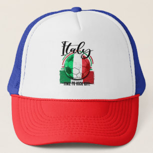 Football Italy Flag, Vintage Italia Flag Trucker Hat