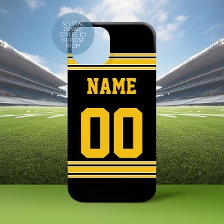 Football Jersey Black Gold Case-Mate iPhone 14 Plus Case