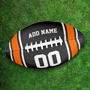 Football Jersey Black Orange Personalised