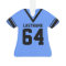 Football Jersey Blue Black Uniform