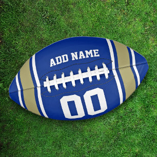 Football Jersey Blue Gold Personalised