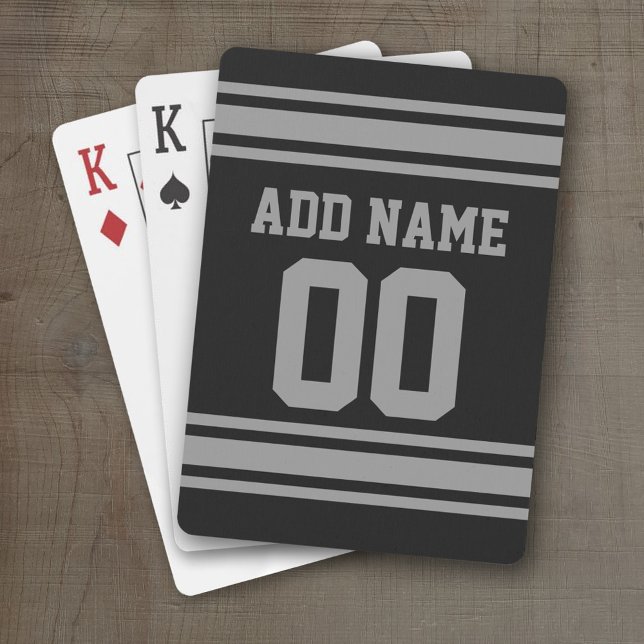 Football Jersey - Customize with Your Info Playing Cards (Personalized Playing Cards - Sports Jersey Design)